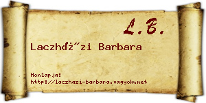 Laczházi Barbara névjegykártya